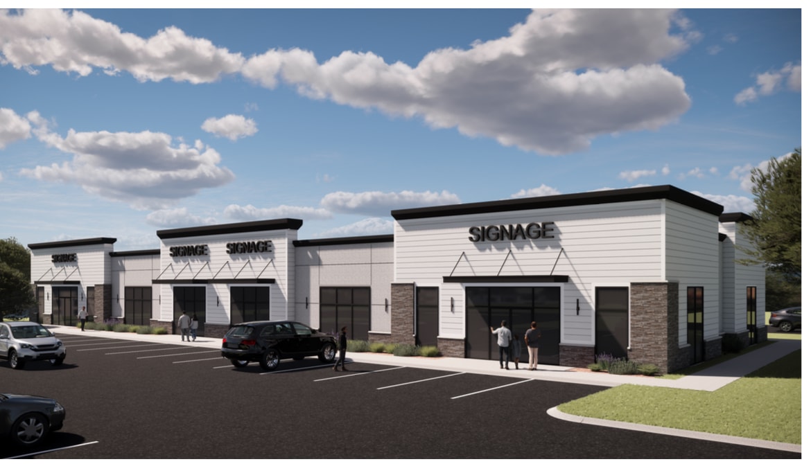 Industrial warehouse building exterior